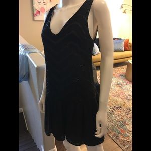 Alice & Olivia. Mini black evening dress